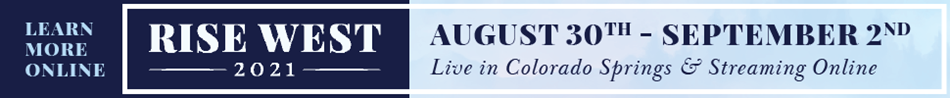 RISE West 2021 - August 30-September 2 - Live in Colorado Springs and Streaming Online